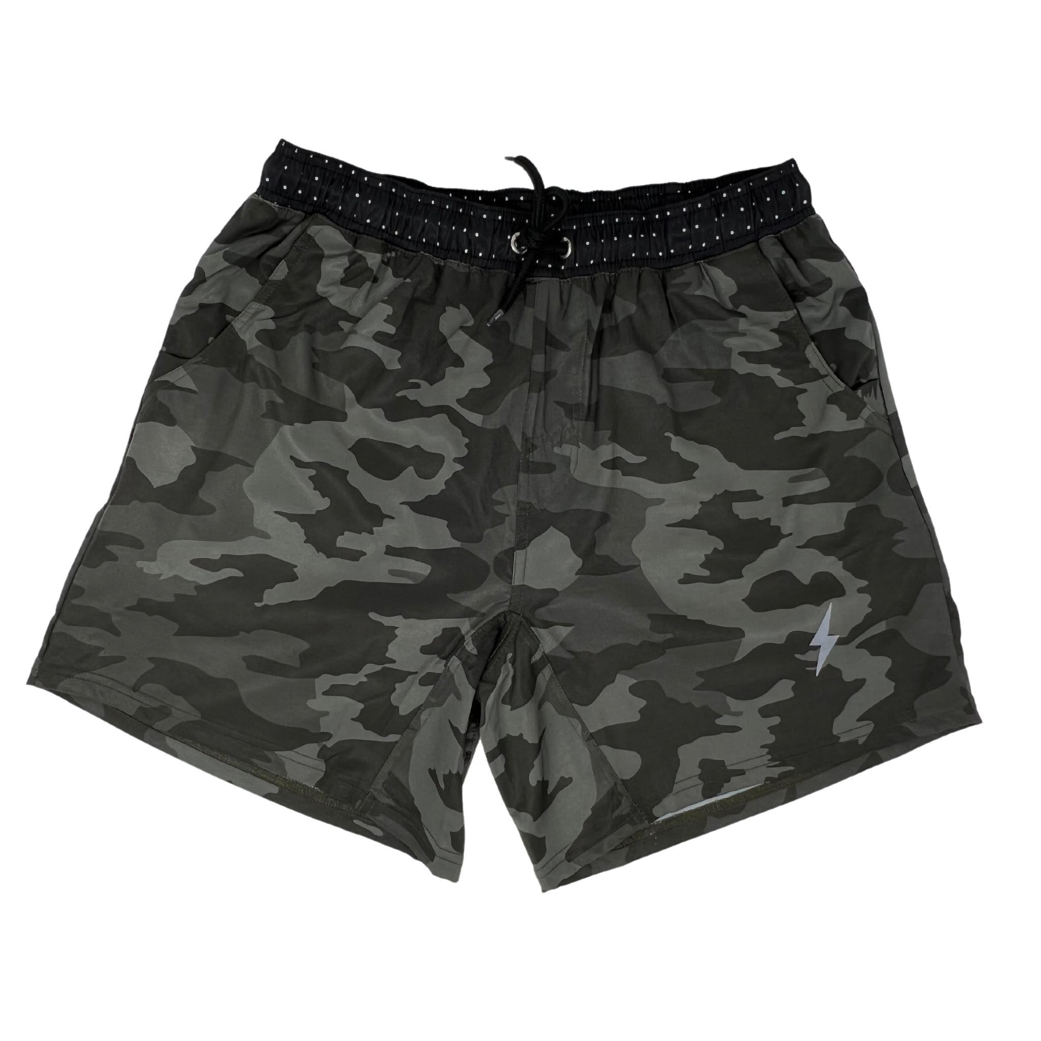 BRUCE BOLT 5″ SHORT W/ LINER – CAMO GREEN