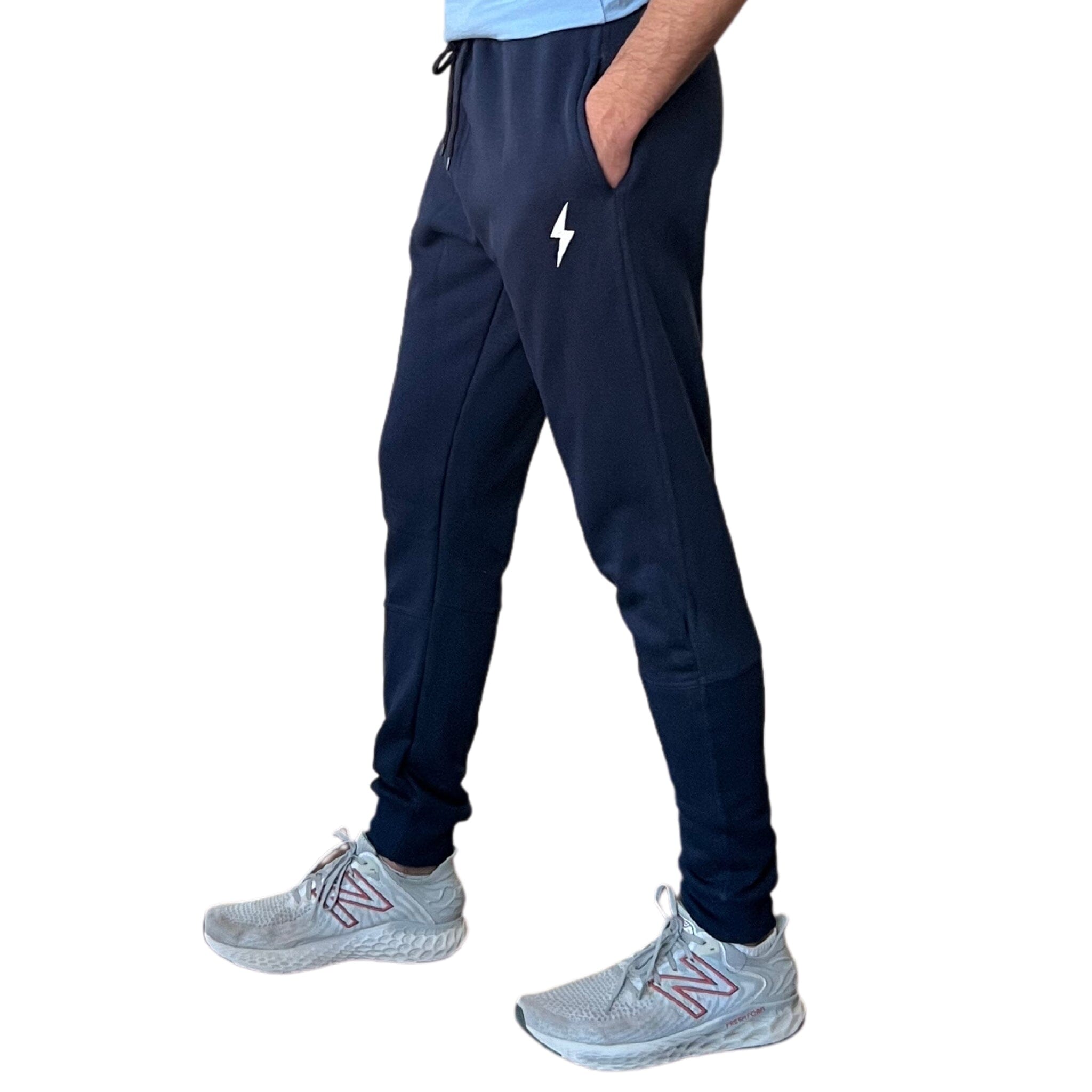 BRUCE BOLT Cotton Joggers – NAVY