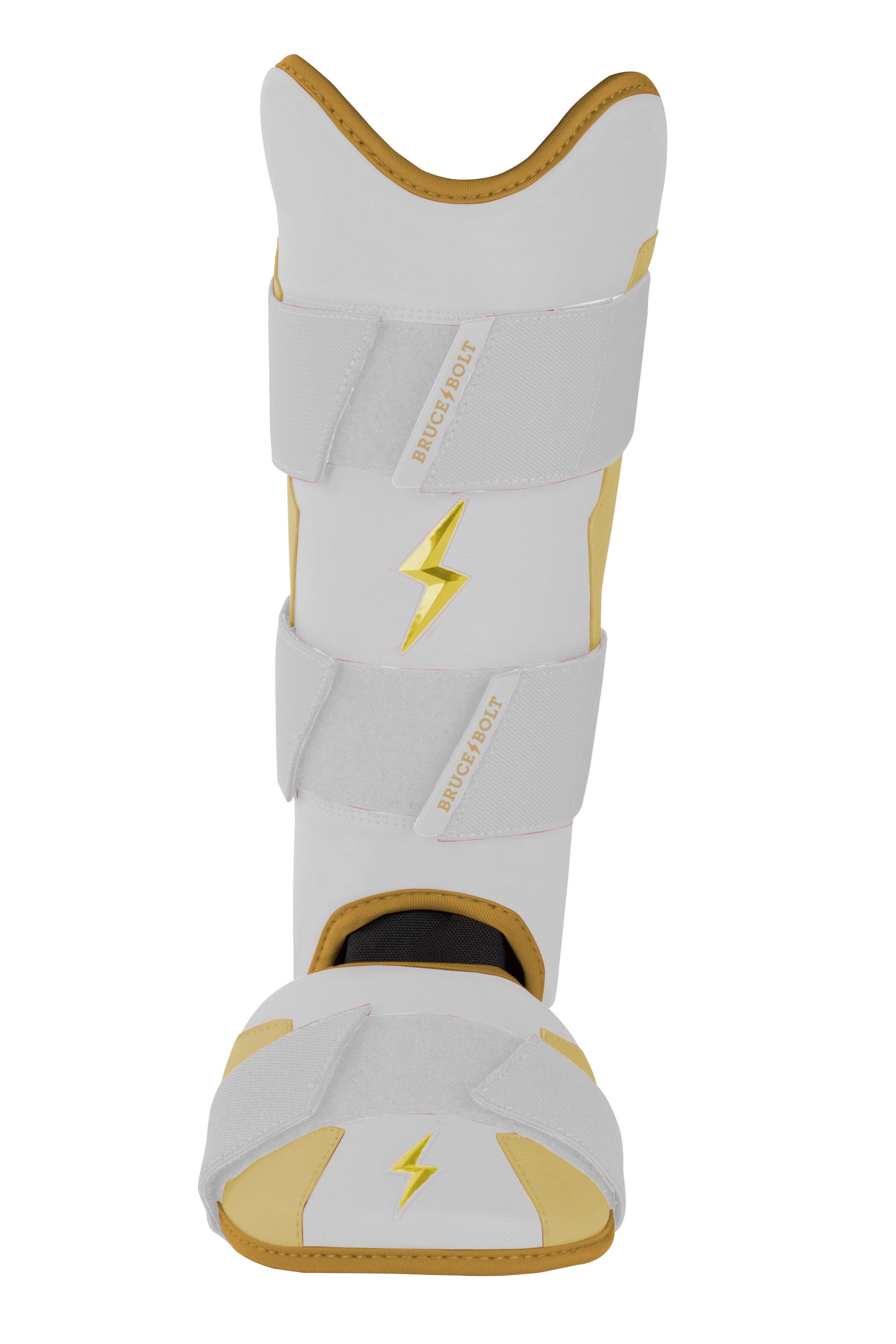BRUCE BOLT Gold Series Leg Guard – GOLD WHITE