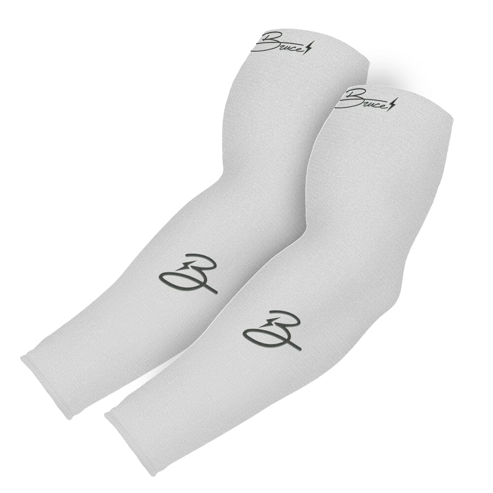 BRUCE BOLT Golf Graduated Compression Sun Sleeves (2-Pack) – WHITE