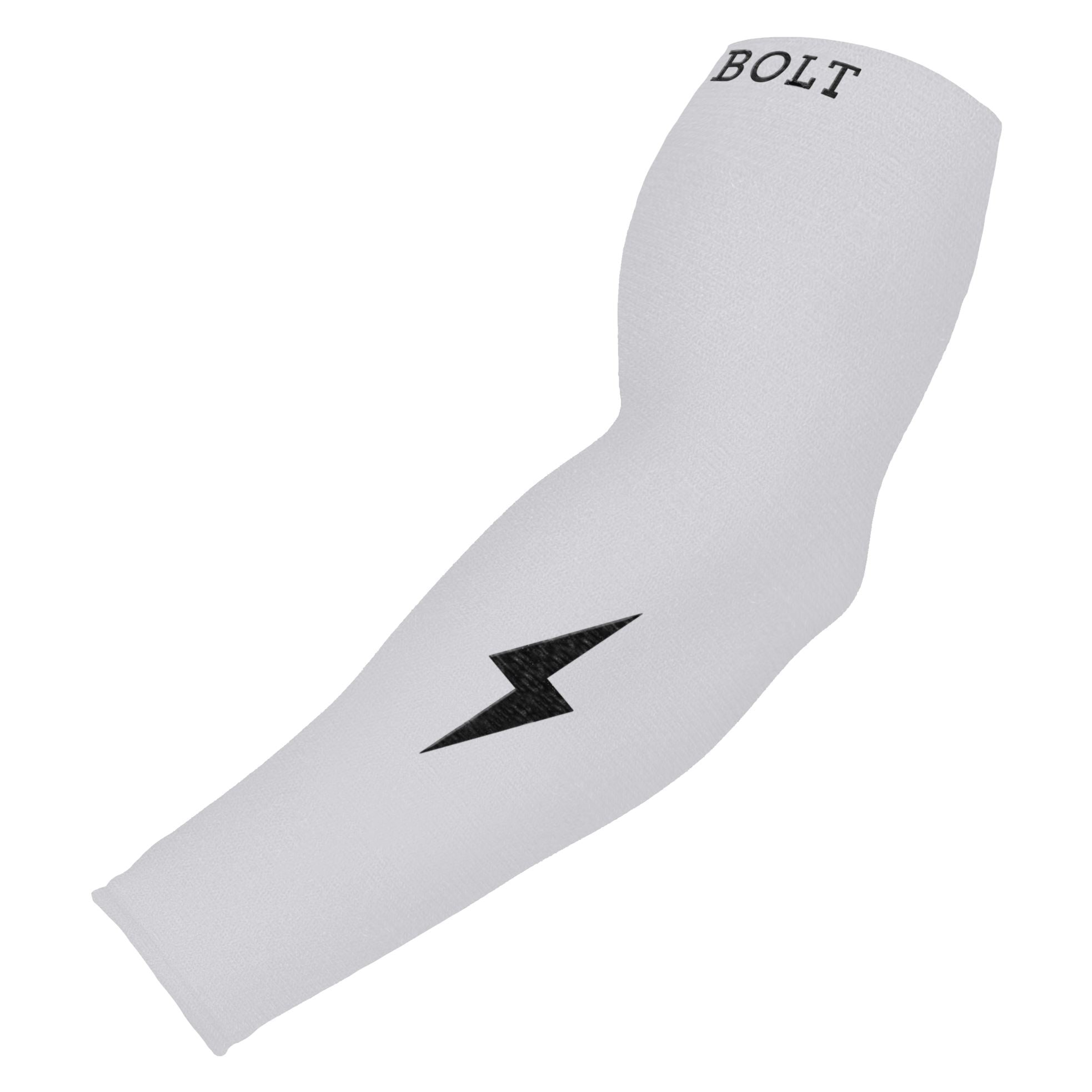 BRUCE BOLT Graduated Compression Premium Arm Sleeve – WHITE