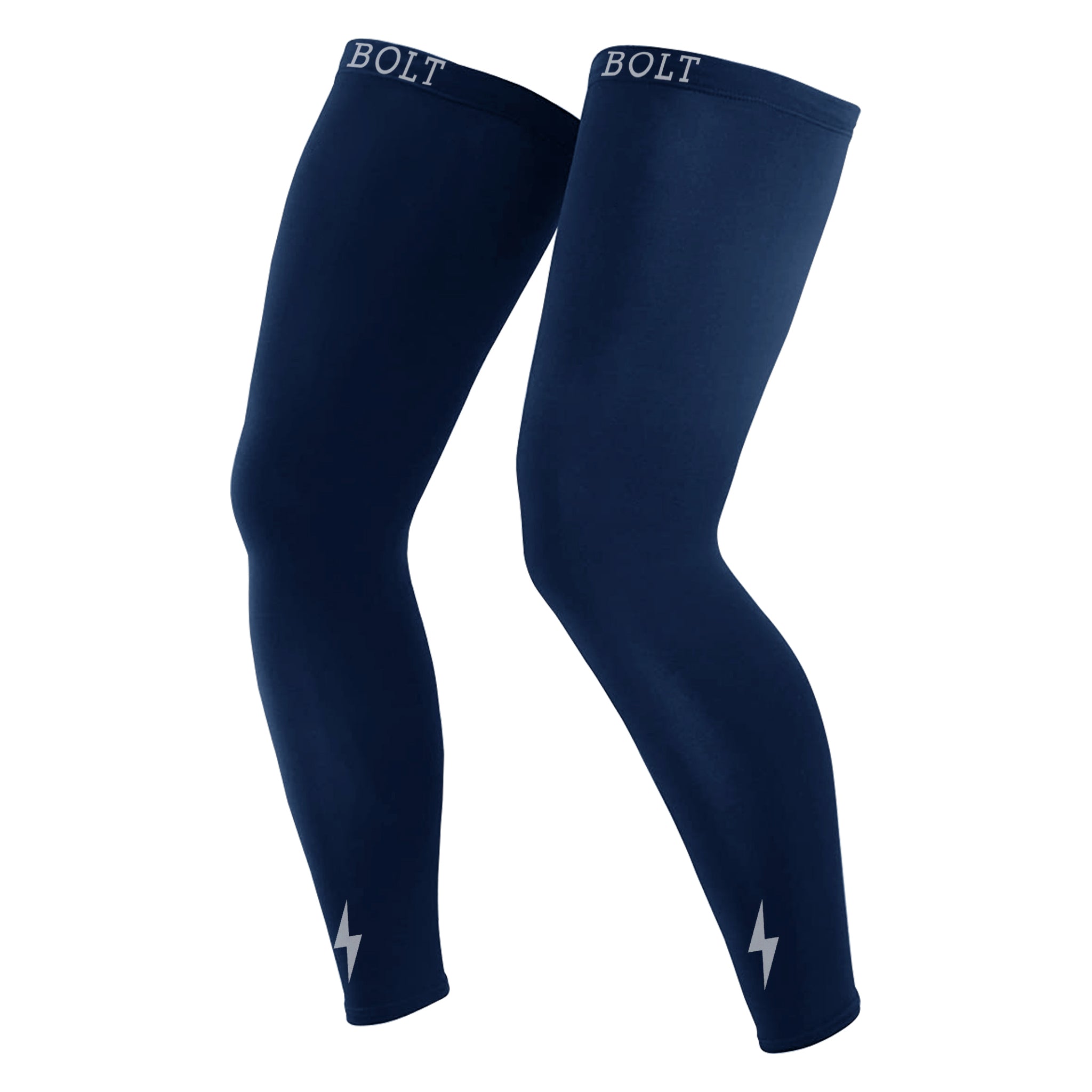 BRUCE BOLT Xtra Long Compression Leg Sleeves (pair) – NAVY