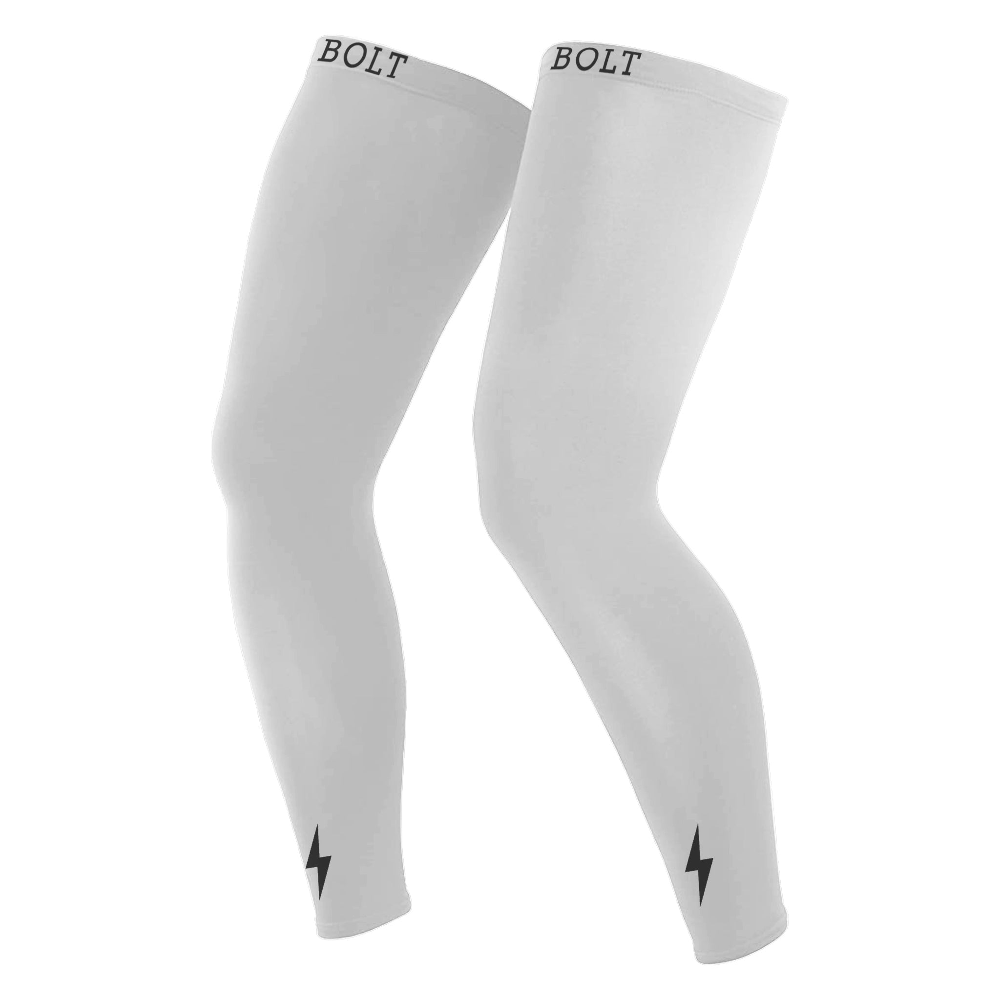 BRUCE BOLT Xtra Long Compression Leg Sleeves (pair) – WHITE