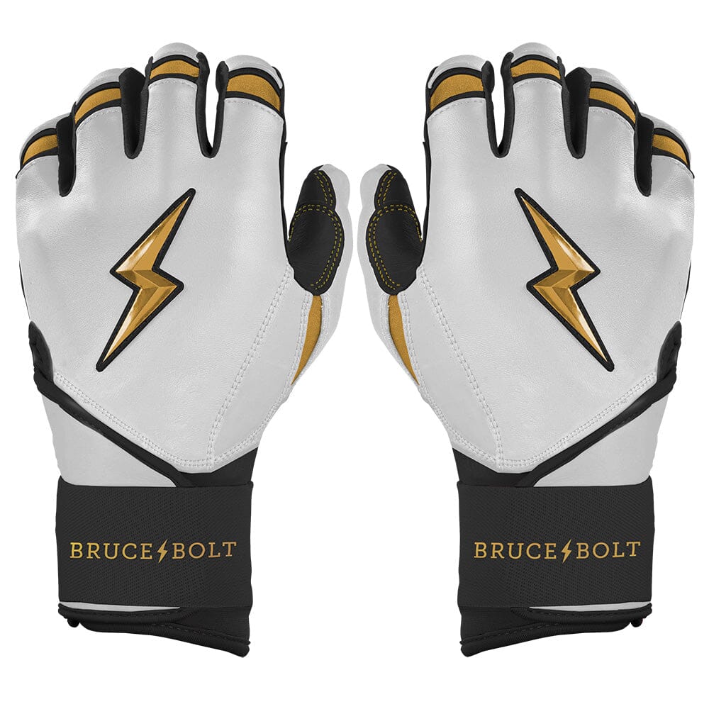 Creator Series Long Cuff Batting Gloves | Kurtz White/Gold