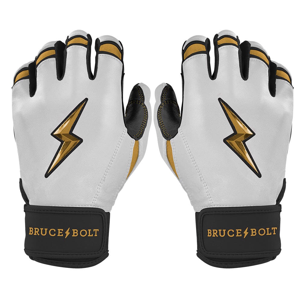 Creator Series Short Cuff Batting Gloves | Kurtz White/Gold