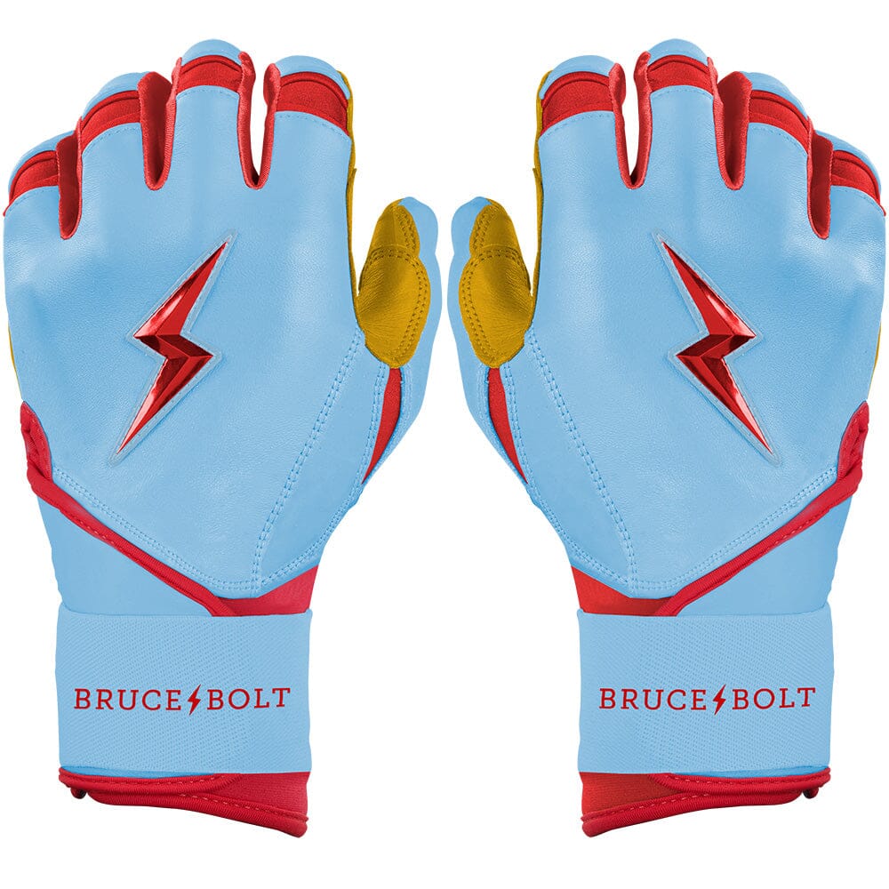 PREMIUM PRO BADER Series Long Cuff Batting Gloves | BABY BLUE