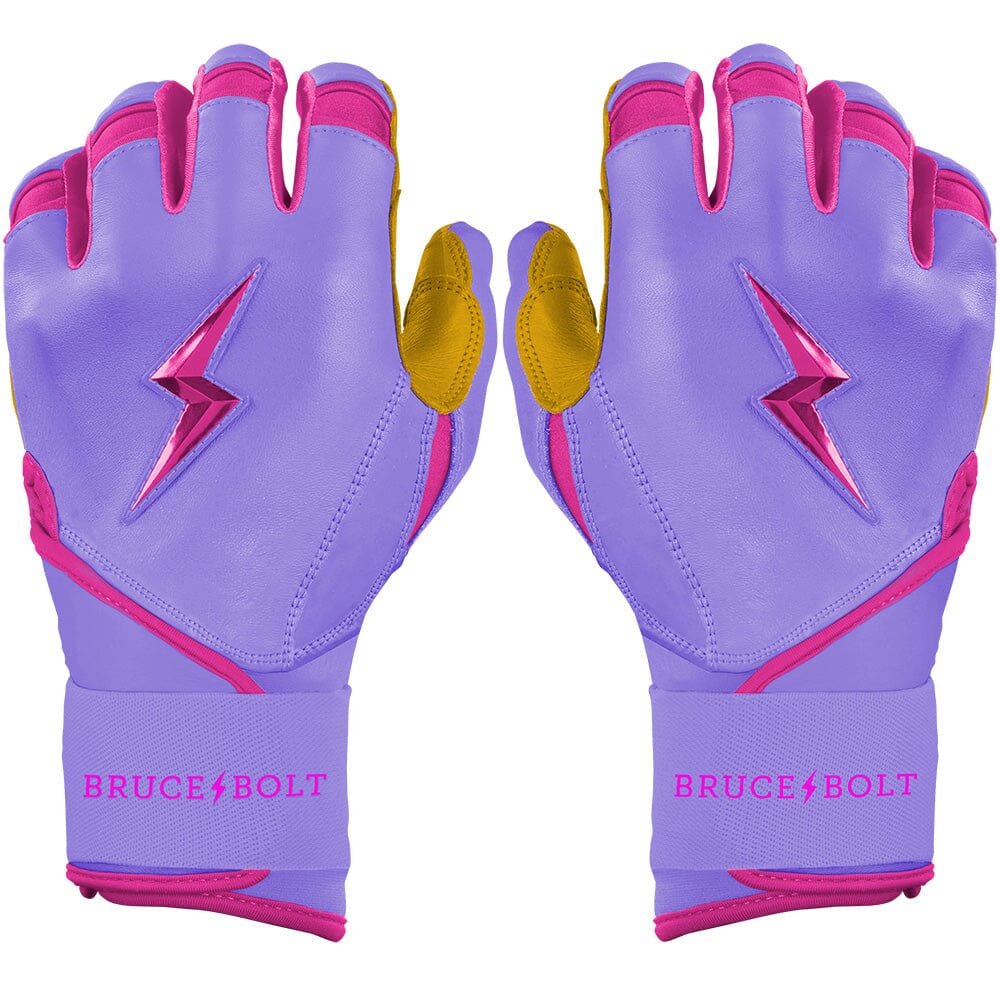 PREMIUM PRO BADER Series Long Cuff Batting Gloves | LAVENDER