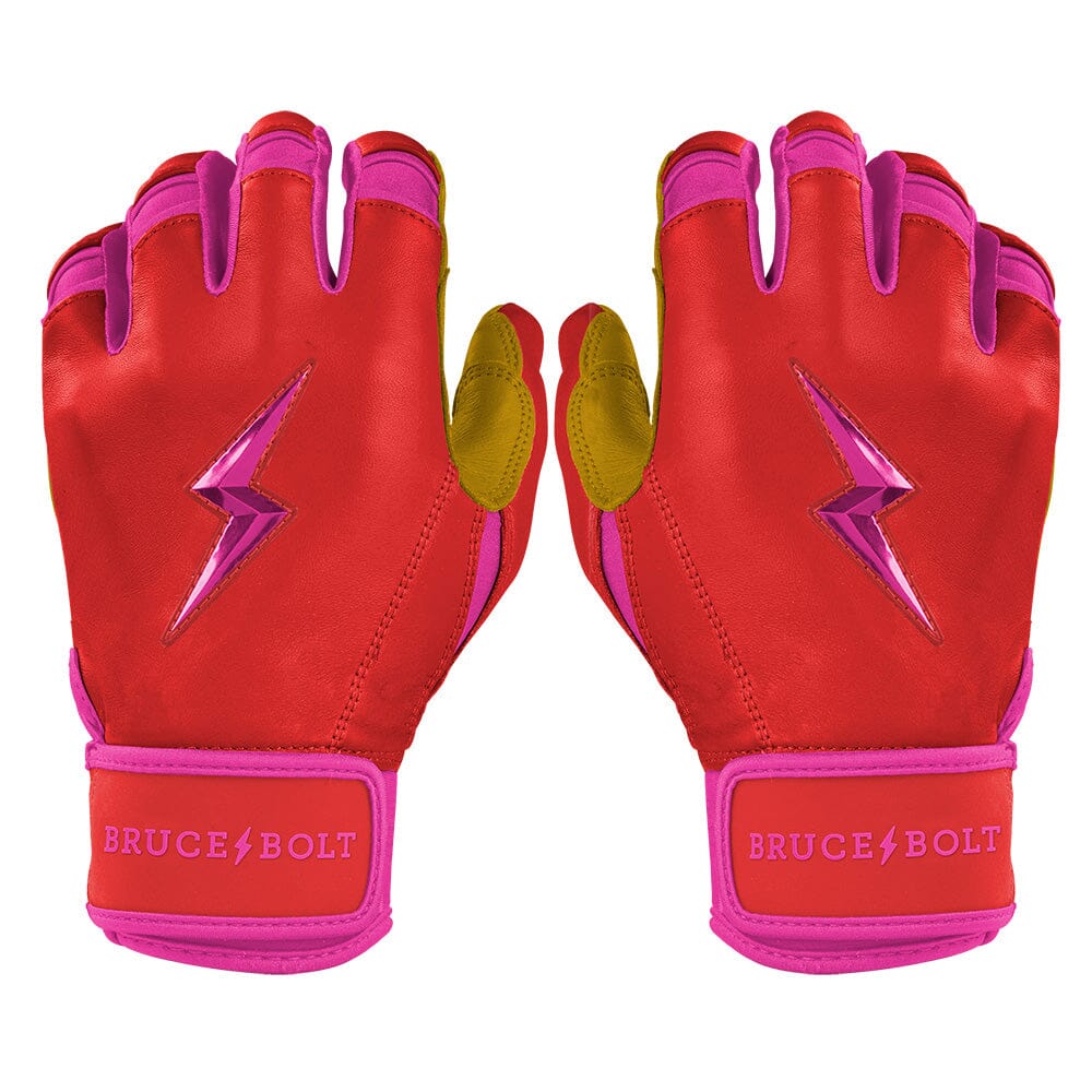 PREMIUM PRO BADER Series Short Cuff Batting Gloves | PINK