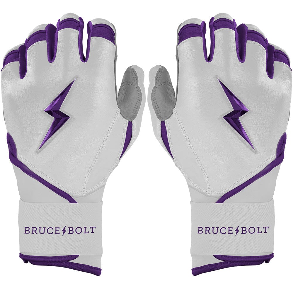 PREMIUM PRO CHROME Series Long Cuff Batting Gloves | PURPLE