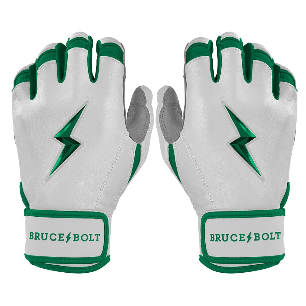 PREMIUM PRO CHROME Series Short Cuff Batting Gloves | GREEN