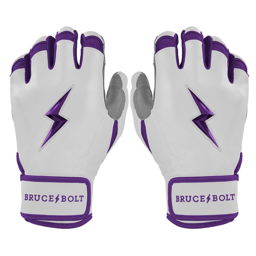 PREMIUM PRO CHROME Series Short Cuff Batting Gloves | PURPLE