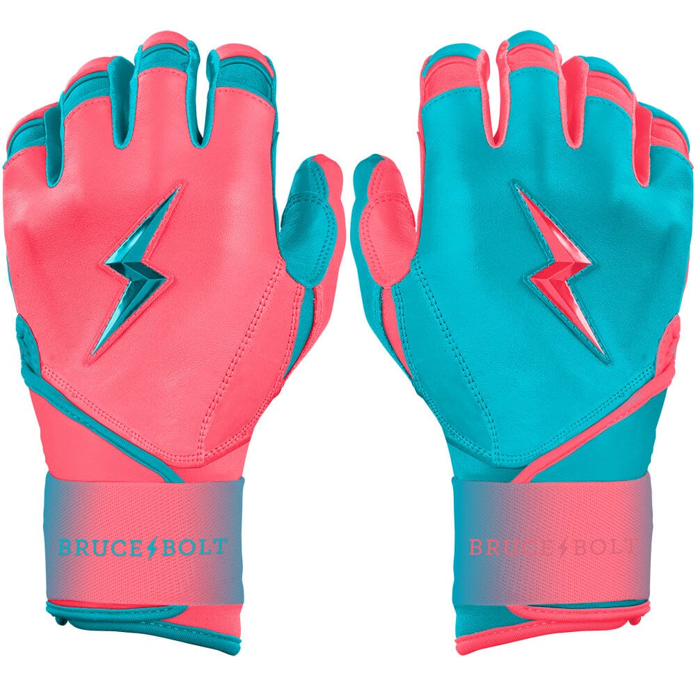PREMIUM PRO CLARK Series Long Cuff Batting Gloves | PINK/TEAL