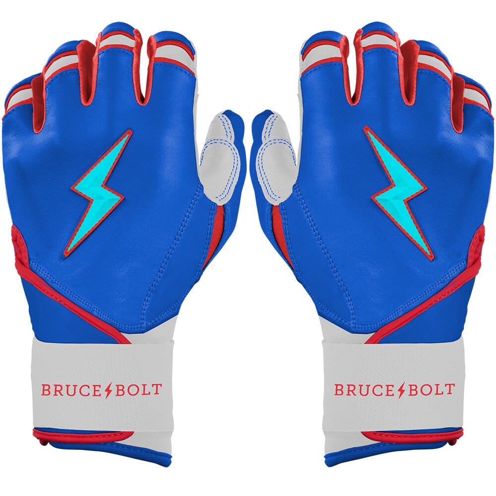 PREMIUM PRO Creator Series Long Cuff Batting Gloves | Outman Blue/Glow