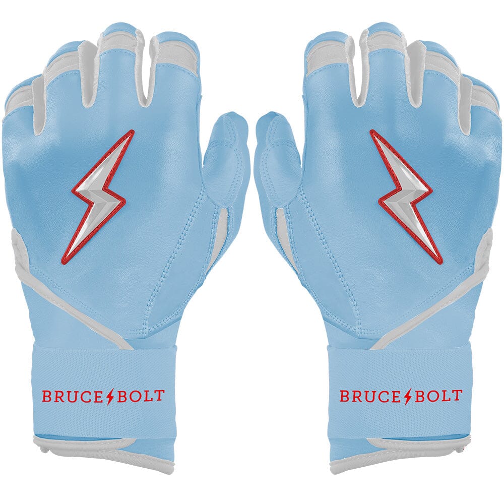 PREMIUM PRO HAPP Series Long Cuff Batting Gloves | BABY BLUE