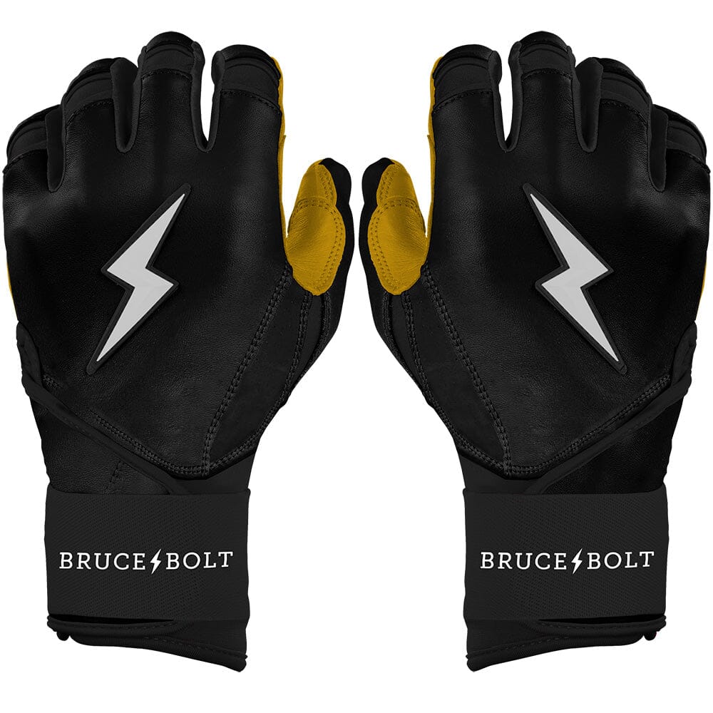 PREMIUM PRO Long Cuff Batting Gloves | BLACK