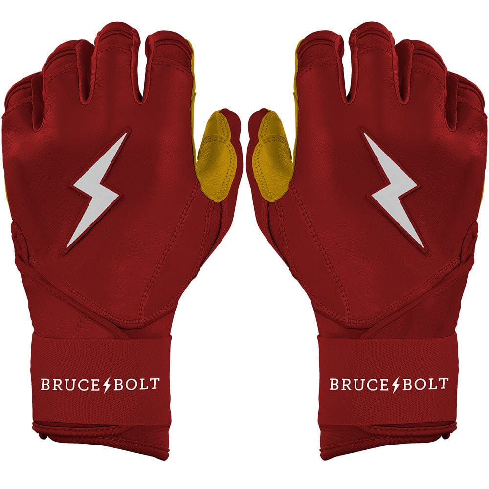PREMIUM PRO Long Cuff Batting Gloves | MAROON