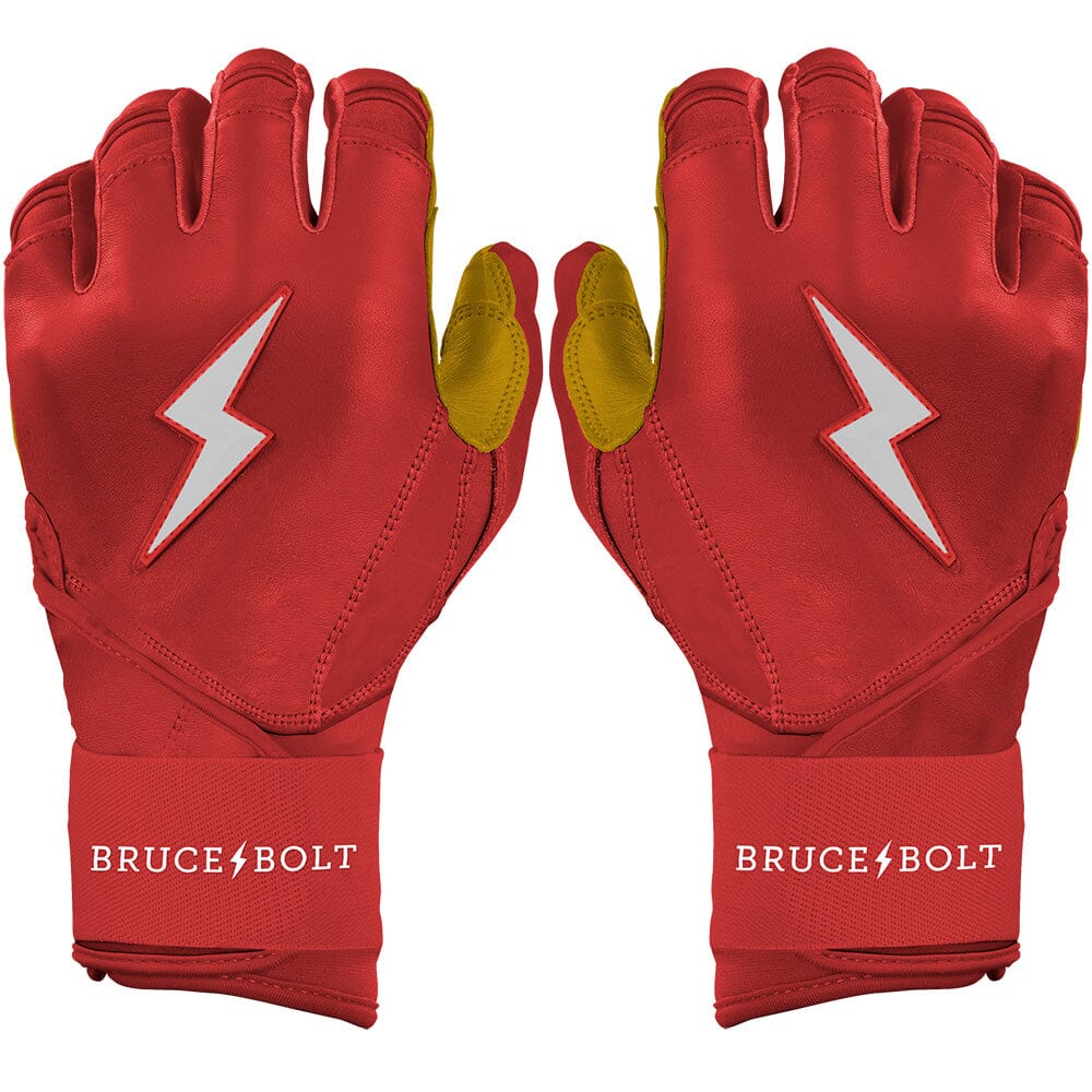 PREMIUM PRO Long Cuff Batting Gloves | RED