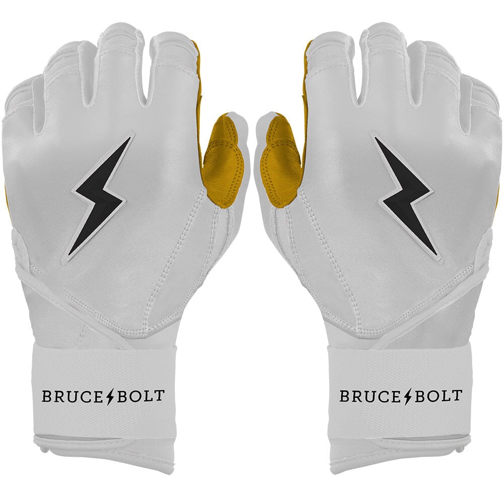 PREMIUM PRO Long Cuff Batting Gloves | WHITE