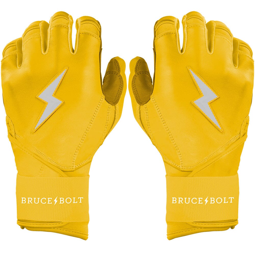 PREMIUM PRO Long Cuff Batting Gloves | YELLOW