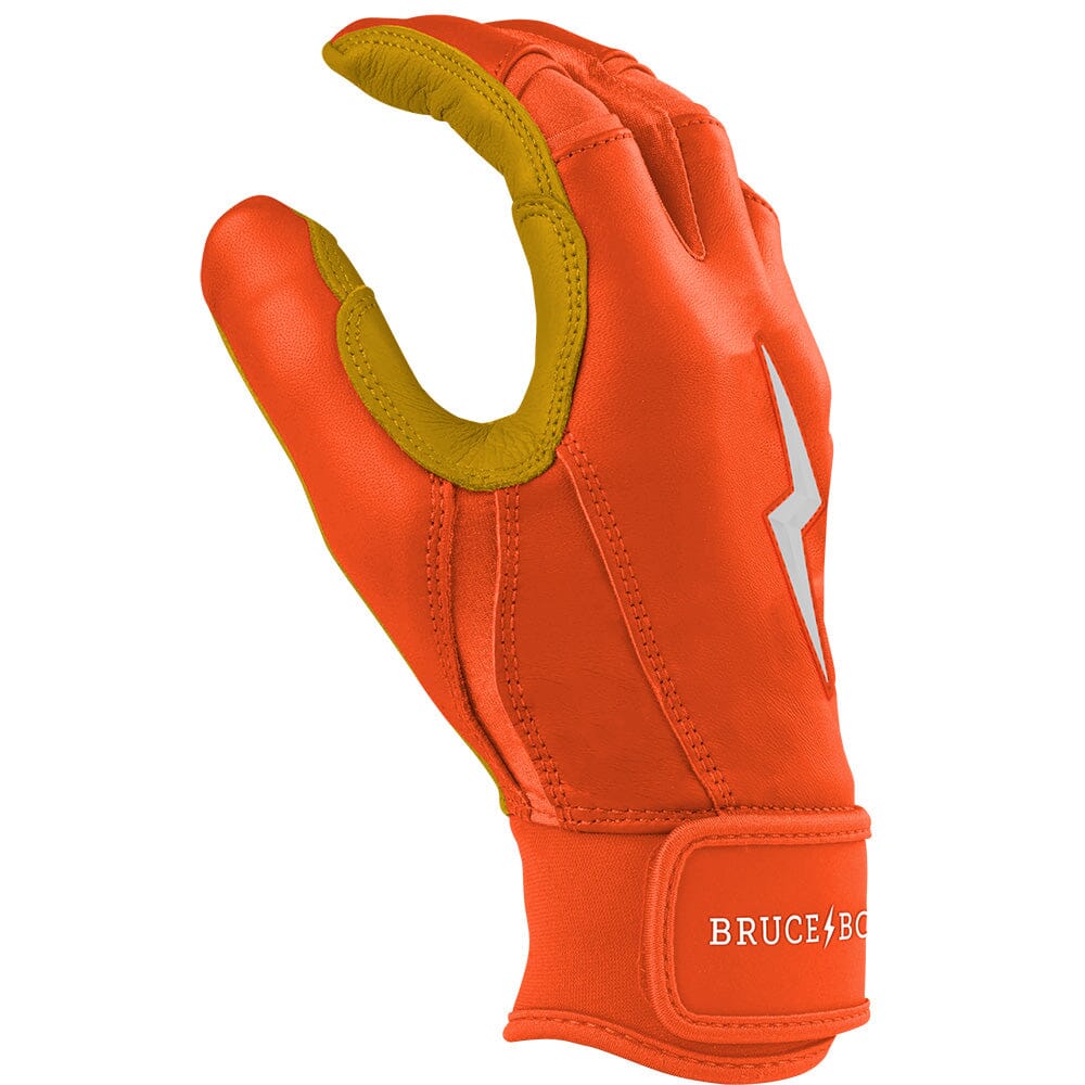 PREMIUM PRO Short Cuff Batting Gloves | ORANGE - Image 5