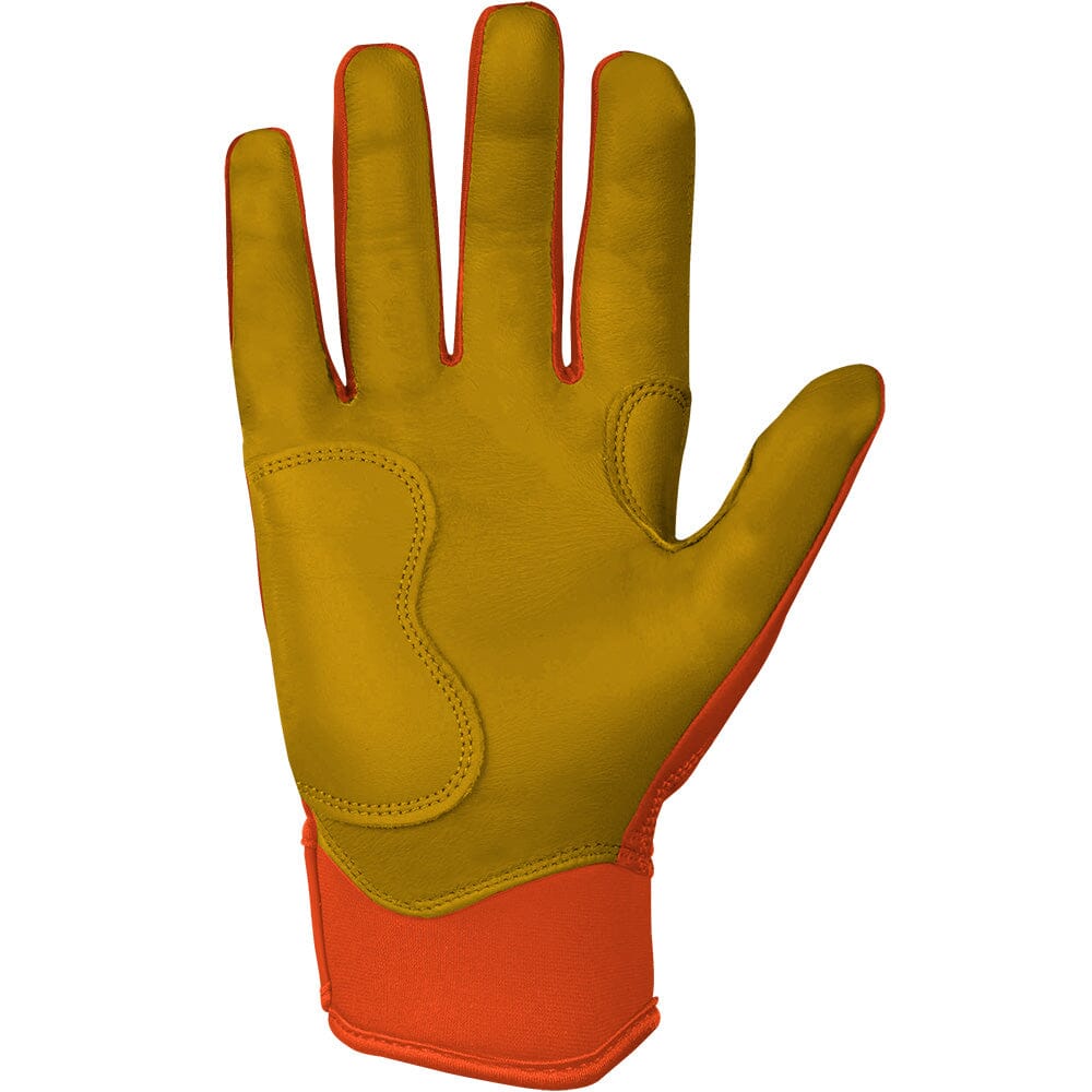 PREMIUM PRO Short Cuff Batting Gloves | ORANGE - Image 2