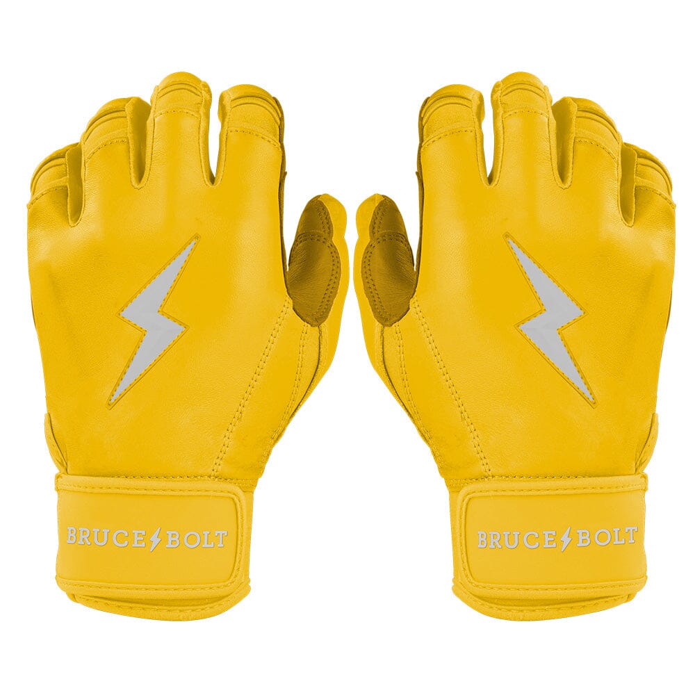 PREMIUM PRO Short Cuff Batting Gloves | YELLOW